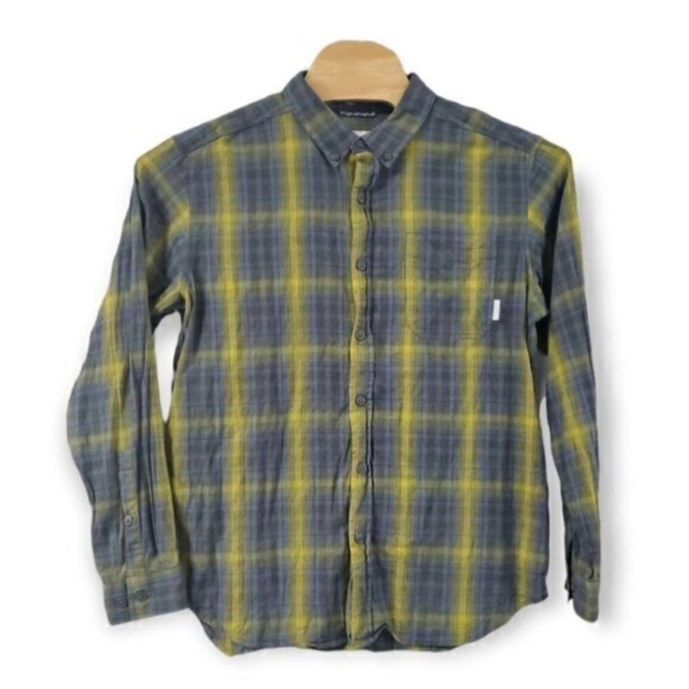 Columbia Long Sleeve Button Down Mens Size Large Regular Fit Gray Plaid Outdoors